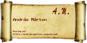 András Márton névjegykártya